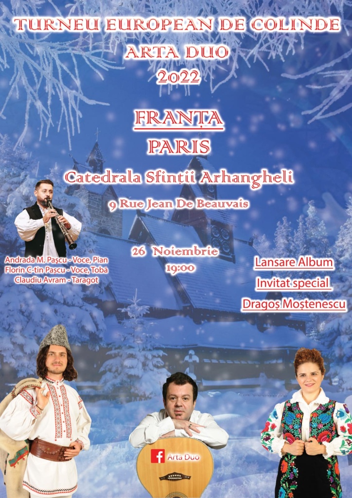 Concert de chants de Noël du groupe Arta Duo à la Cathédrale le 26 novembre 2022