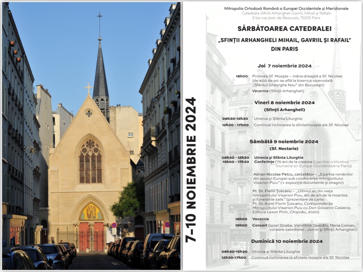 Sărbătoarea Catedralei mitropolitane din Paris, 7-10 noiembrie 2024